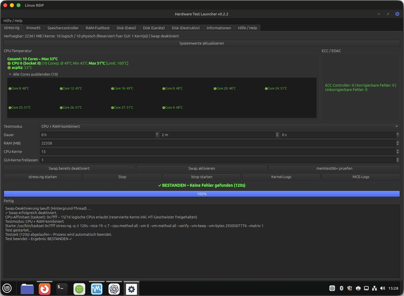 Hardware Test Launcher – Screenshot 1